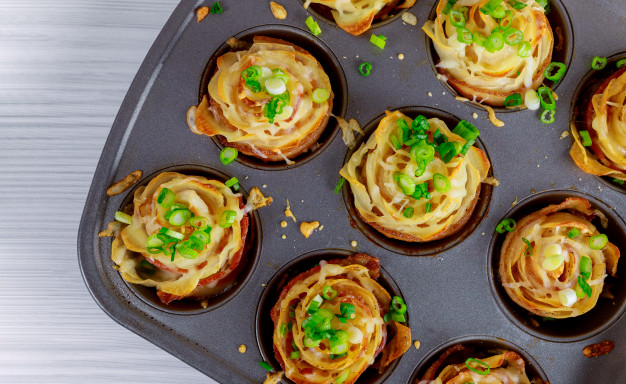 baked potato roses