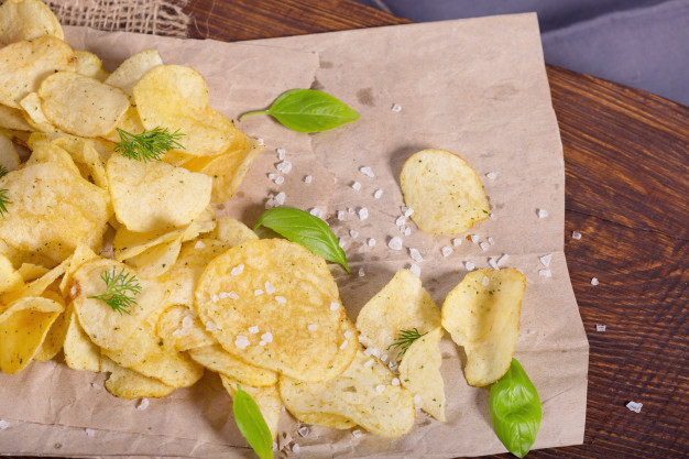 Homemade Potato Chips from mandoline slicer