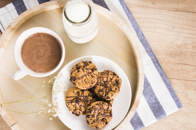 Cookies with milk and cacao nibs recipe